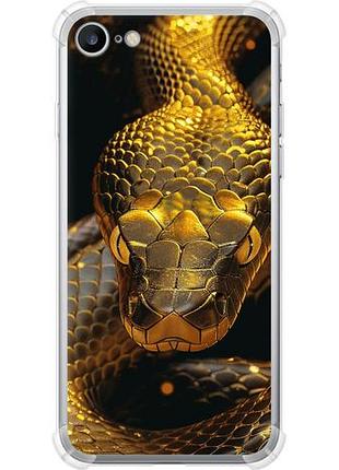Чехол на iphone 8 golden snake из силикона fch_0168026