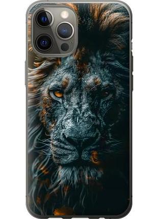 Чехол на iphone 12 pro max лев в сумерках из пластика fch_0162187