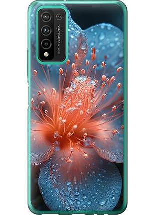Чехол на huawei honor 10x lite роса на цветке из силикона fch_0166823