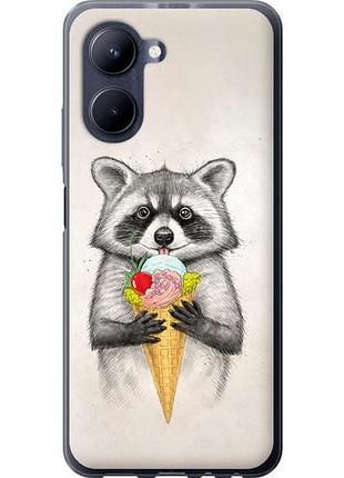 Чехол на realme c33 енотик с мороженым из силикона fch_0167734