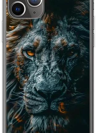 Чехол на iphone 11 pro лев в сумерках из силикона fch_0162294