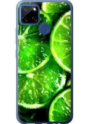 Чехол на realme cxiaomi 12 зелёные дольки лимона из силикона fch_0166769