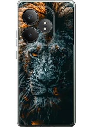 Чехол на realme gt neo6 se лев в сумерках из силикона fch_0162240