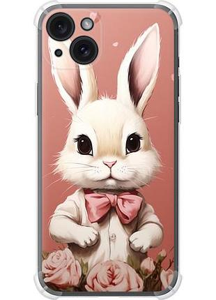 Чехол на iphone 15 plus зайчик из силикона fch_0159497