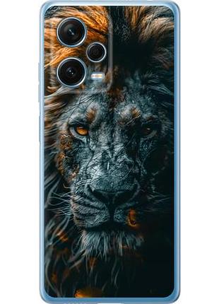 Чехол на xiaomi redmi note 12 pro+ 5g лев в сумерках из силикона fch_0162213