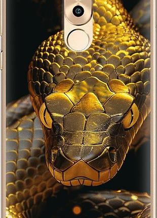 Чехол на huawei mate 9 lite golden snake из силикона fch_0168094