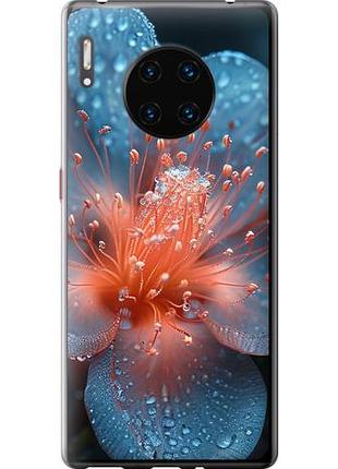 Чехол на huawei mate 30 pro роса на цветке из силикона fch_0166824
