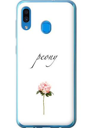 Чехол на samsung galaxy a30 2019 a305f пион из пластика fch_0062216