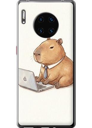 Чехол на huawei mate 30 pro funny capybara ceo working из силикона fch_0167166