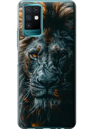 Чехол на infinix note 10 лев в сумерках из силикона fch_0162182