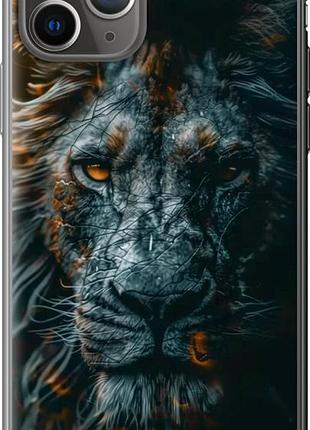 Чехол на iphone 11 pro лев в сумерках из пластика fch_0141228