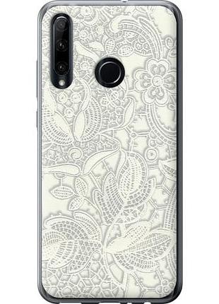 Чехол на huawei honor 10i белое кружево из силикона fch_0166670