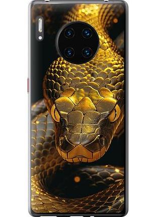 Чехол на huawei mate 30 pro golden snake из силикона fch_0168003