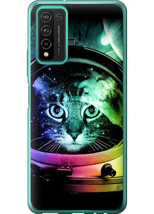 Чехол на huawei honor 10x lite кот-астронавт из силикона fch_0168104