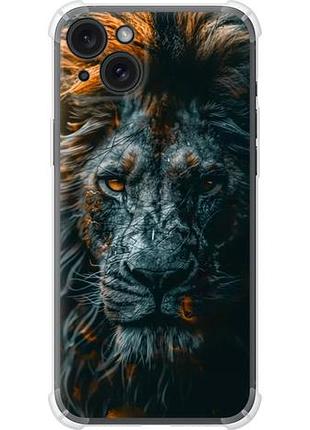 Чехол на iphone 15 plus лев в сумерках из силикона fch_0162272