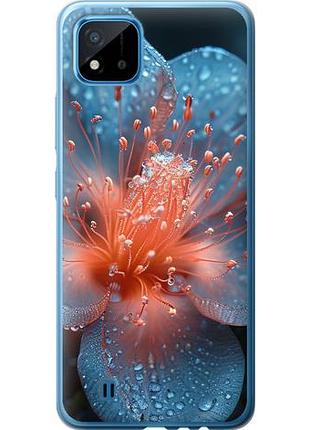 Чехол на realme c20a роса на цветке из силикона fch_0162303