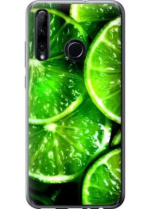 Чехол на huawei honor 10i зелёные дольки лимона из силикона fch_0166717