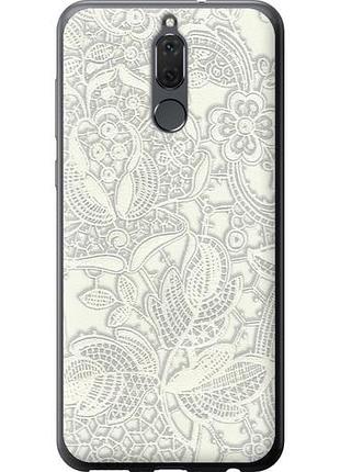Чехол на huawei mate 10 lite белое кружево из силикона fch_0166680
