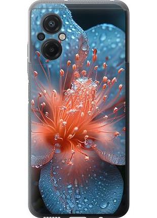 Чехол на xiaomi poco m5 роса на цветке из силикона fch_0162312