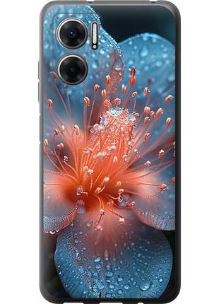 Чехол на xiaomi redmi 10 5g роса на цветке из силикона fch_0162424