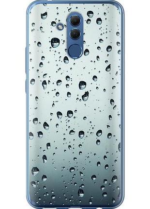 Чехол на huawei mate 20 lite стекло в каплях из силикона fch_0168122