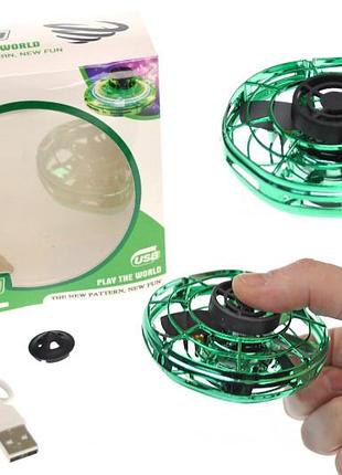 Летающий электро спиннер "fly spinner" с led-подсветкой в коробке 777