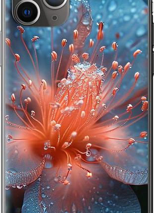 Чехол на iphone 11 pro max роса на цветке из пластика fch_0162313