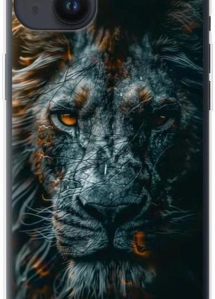 Чехол на iphone 14 plus лев в сумерках из силикона fch_0162206