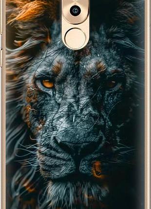 Чехол на huawei mate 9 lite лев в сумерках из силикона fch_0168142