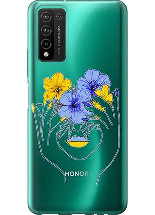Чехол на huawei honor 10x lite девушка из силикона fch_0167850