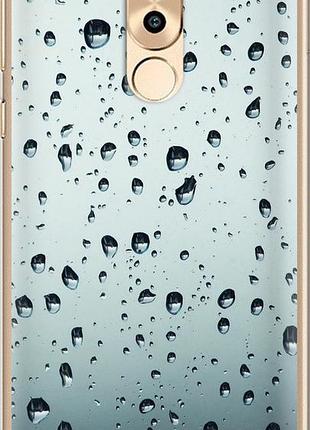 Чехол на huawei mate 9 lite стекло в каплях из силикона fch_0168126