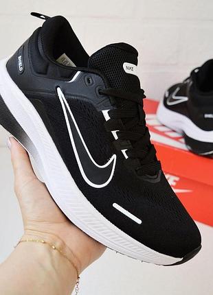 Мужские текстильные кроссовки nike shield черные с белым, размер 43 (27,5 см) 45
