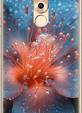 Чехол на huawei mate 9 lite роса на цветке из силикона fch_0166829