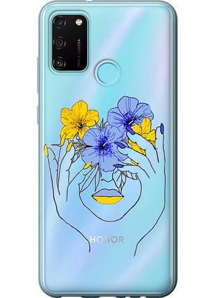 Чехол на huawei honor 9a девушка из силикона fch_0167845