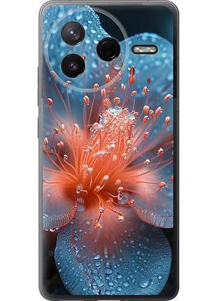 Чехол на xiaomi poco f7 pro роса на цветке из силикона fch_0162408