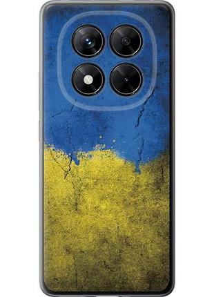 Чехол на xiaomi redmi note 14 pro+ 5g флаг украины 2 из силикона fch_0167508