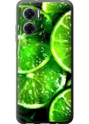 Чехол на xiaomi redmi 10 5g зелёные дольки лимона из силикона fch_0166811