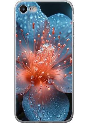 Чехол на iphone 7 роса на цветке из пластика fch_0162317