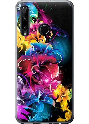 Чехол на huawei honor 10i абстрактные цветы из силикона fch_0167059