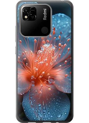 Чехол на xiaomi redmi 9c роса на цветке из силикона fch_0162343