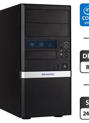 Комп'ютер bluechip tower / intel core i5-9500 (6 ядра по 3.0 - 4.4 ghz) / 8 gb ddr4 / 240 gb ssd / intel uhd graphics 630