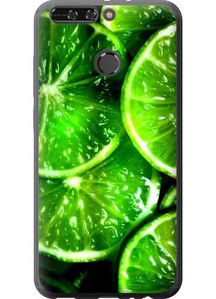Чехол на huawei honor v9 / honor 8 pro зелёные дольки лимона из силикона fch_0166721