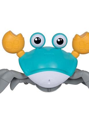 Интерактивная игрушка танцующий краб qc-1y с музыкой, подсветкой и аккумулятором