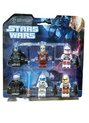 Набор фигурок star wars – lego style, 6 персонажей (22640)