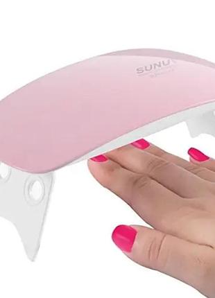 Лампа для манікюру sun mini uv/led для полімеризації гелю та сушіння гель-лаку, 6w