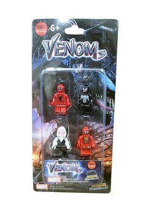 Набор фигурок venom marvel, 4 персонажа (1185)