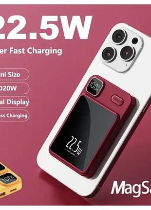 Мобільна зарядка magnetic power bank 90.000mah 22.5w ∙ компактний та потужний павербанк magnetic power bank 90.000mah 22.5w
