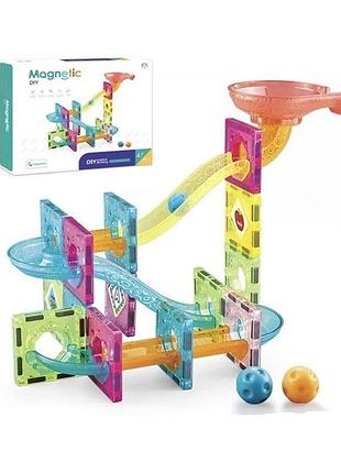 Конструктор магнітний magnetic diy ch1034 47 елементів із кульками
