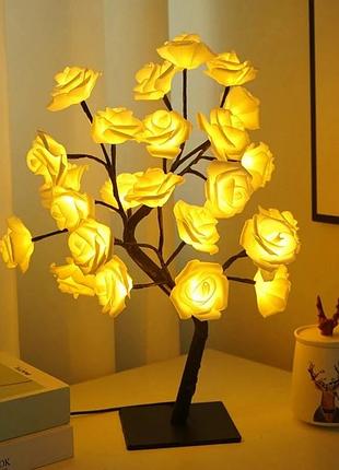 Світлодіодне дерево, "жовті троянди" 50cm 24led usb thl-24-130