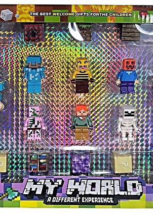 Игурки магнитные minecraft (2+6 шт) (25-158)
